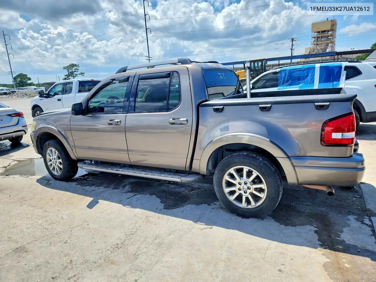 2007 Ford Explorer Sport Trac Limited VIN: 1FMEU33K27UA12612 Lot: 56989016