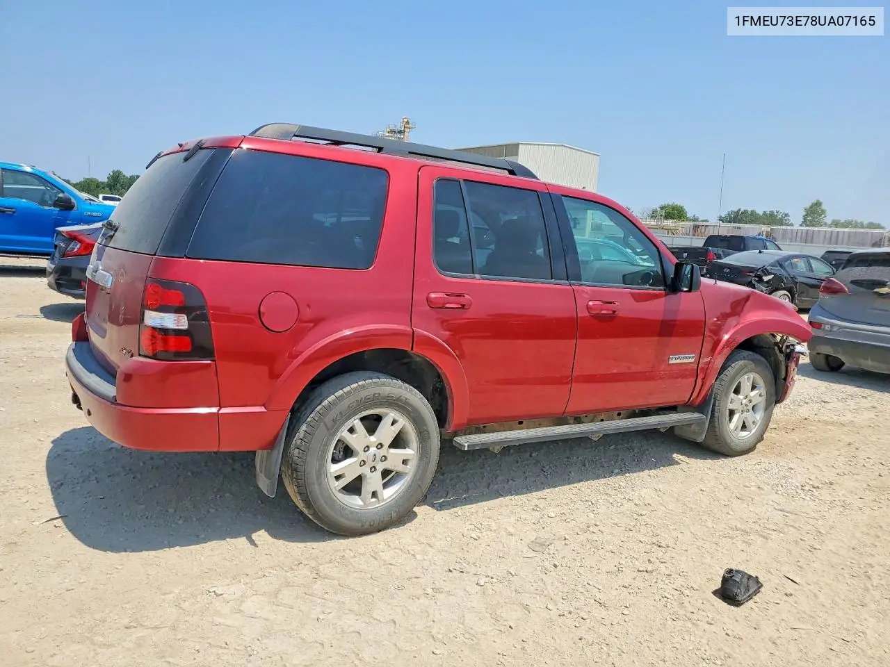 2008 Ford Explorer Xlt VIN: 1FMEU73E78UA07165 Lot: 61958476