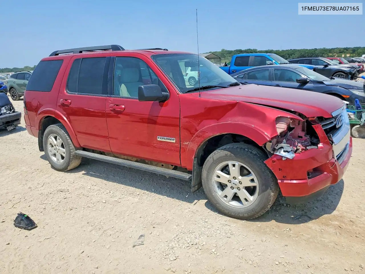 2008 Ford Explorer Xlt VIN: 1FMEU73E78UA07165 Lot: 61958476