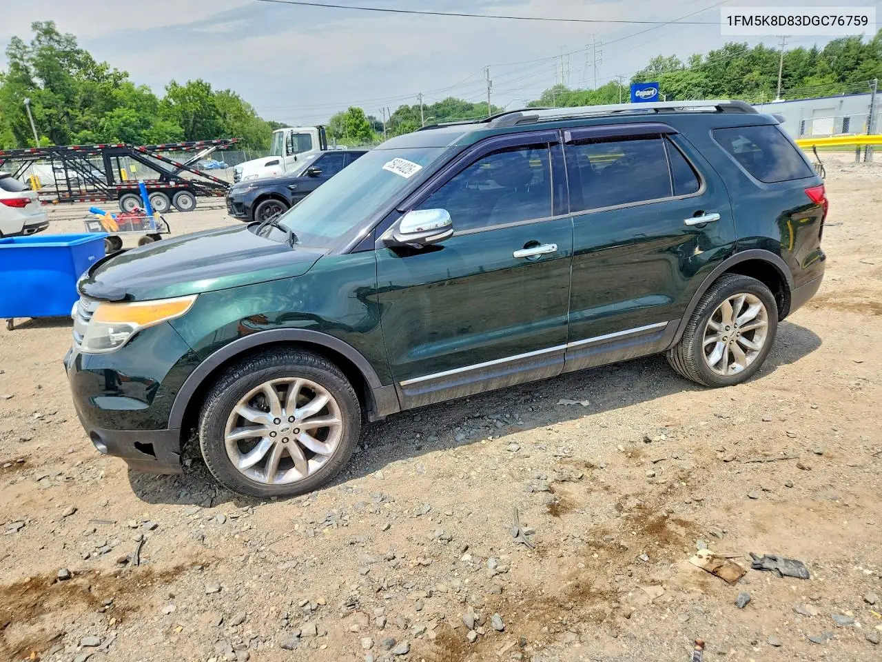 2013 Ford Explorer Xlt VIN: 1FM5K8D83DGC76759 Lot: 59244026