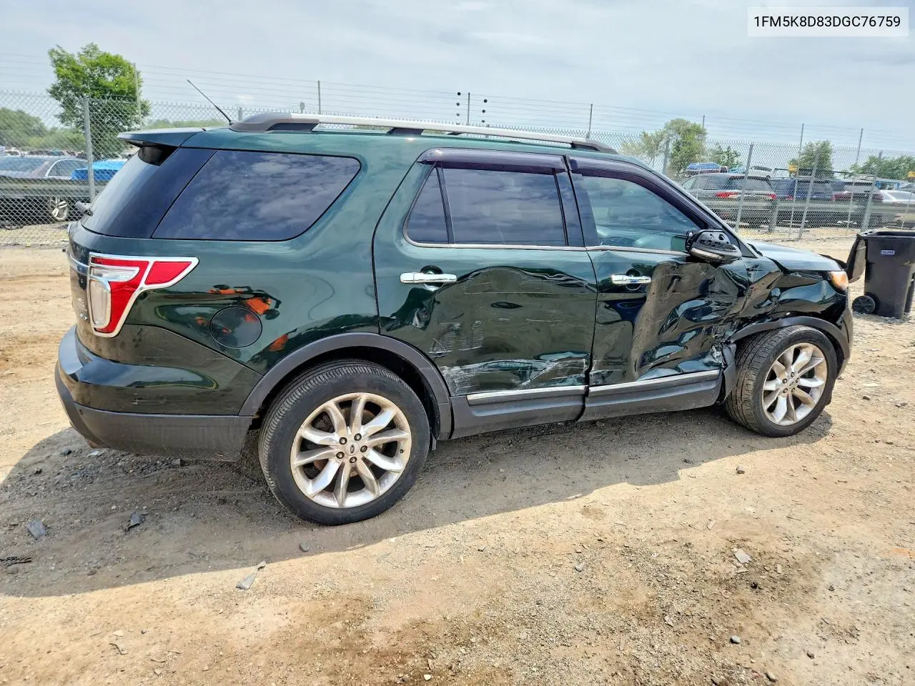 2013 Ford Explorer Xlt VIN: 1FM5K8D83DGC76759 Lot: 59244026