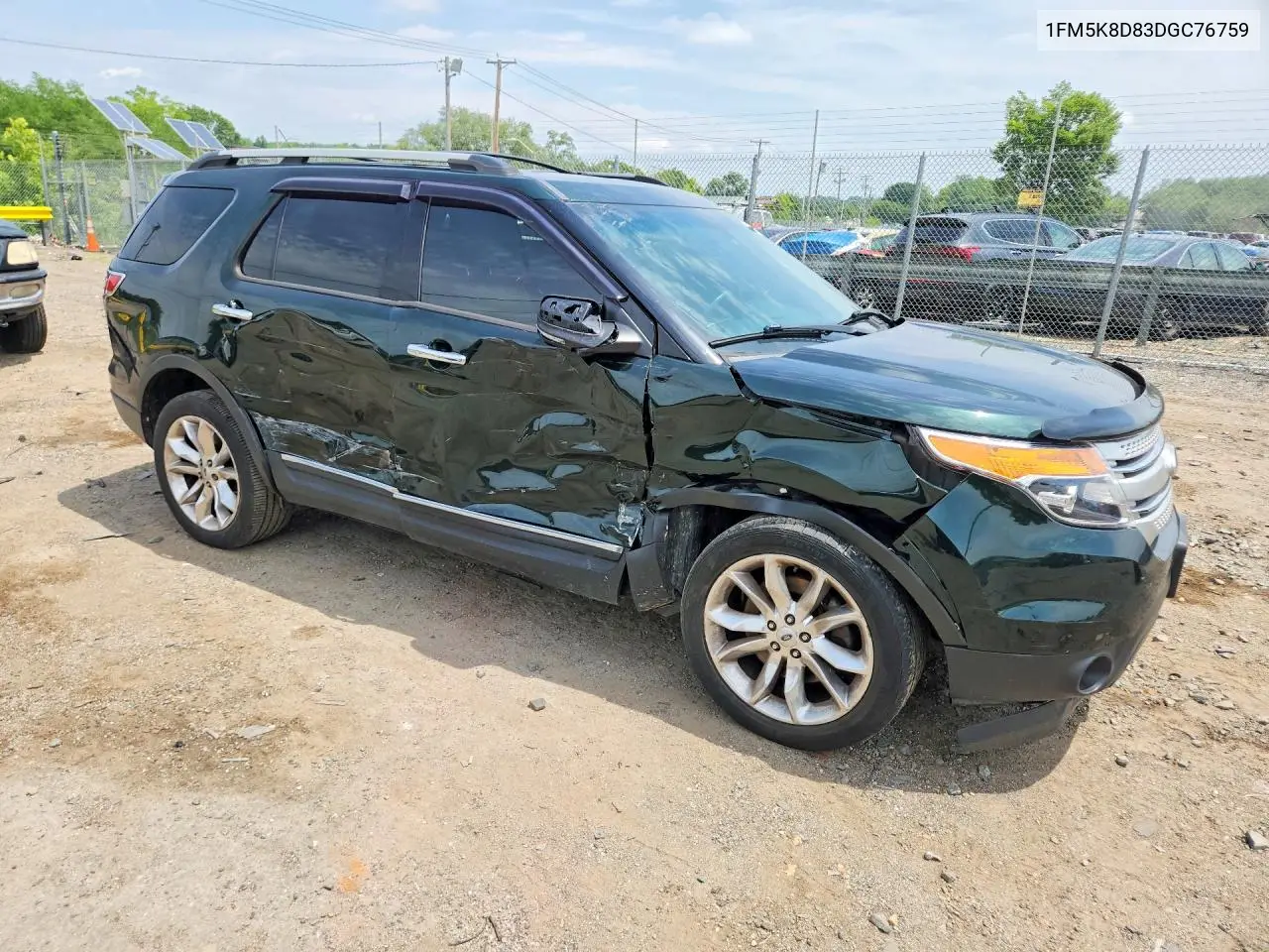 2013 Ford Explorer Xlt VIN: 1FM5K8D83DGC76759 Lot: 59244026