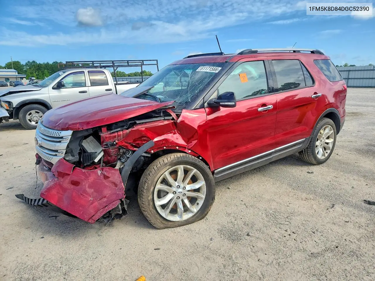 2013 Ford Explorer Xlt VIN: 1FM5K8D84DGC52390 Lot: 61171566