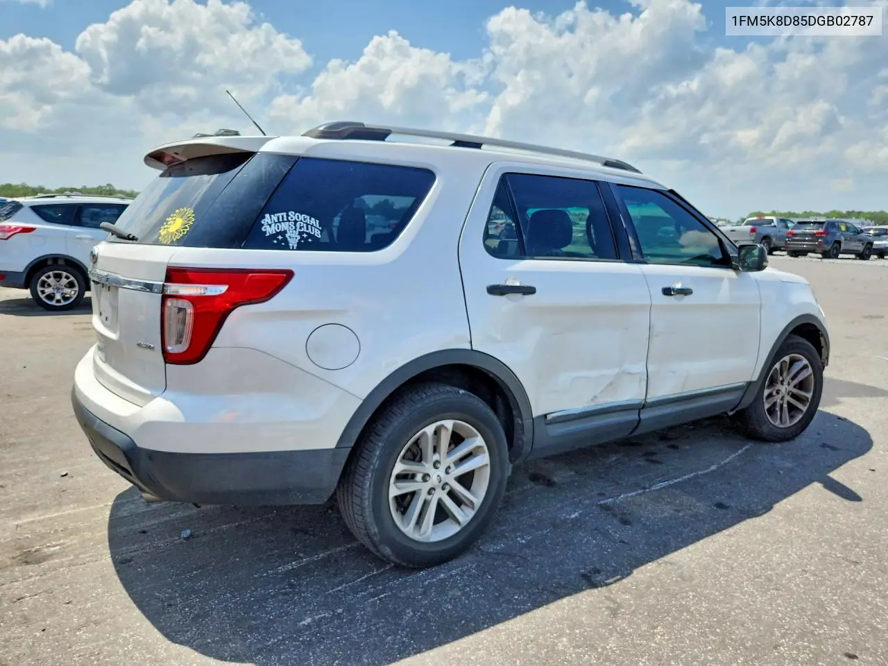2013 Ford Explorer Xlt VIN: 1FM5K8D85DGB02787 Lot: 61367786