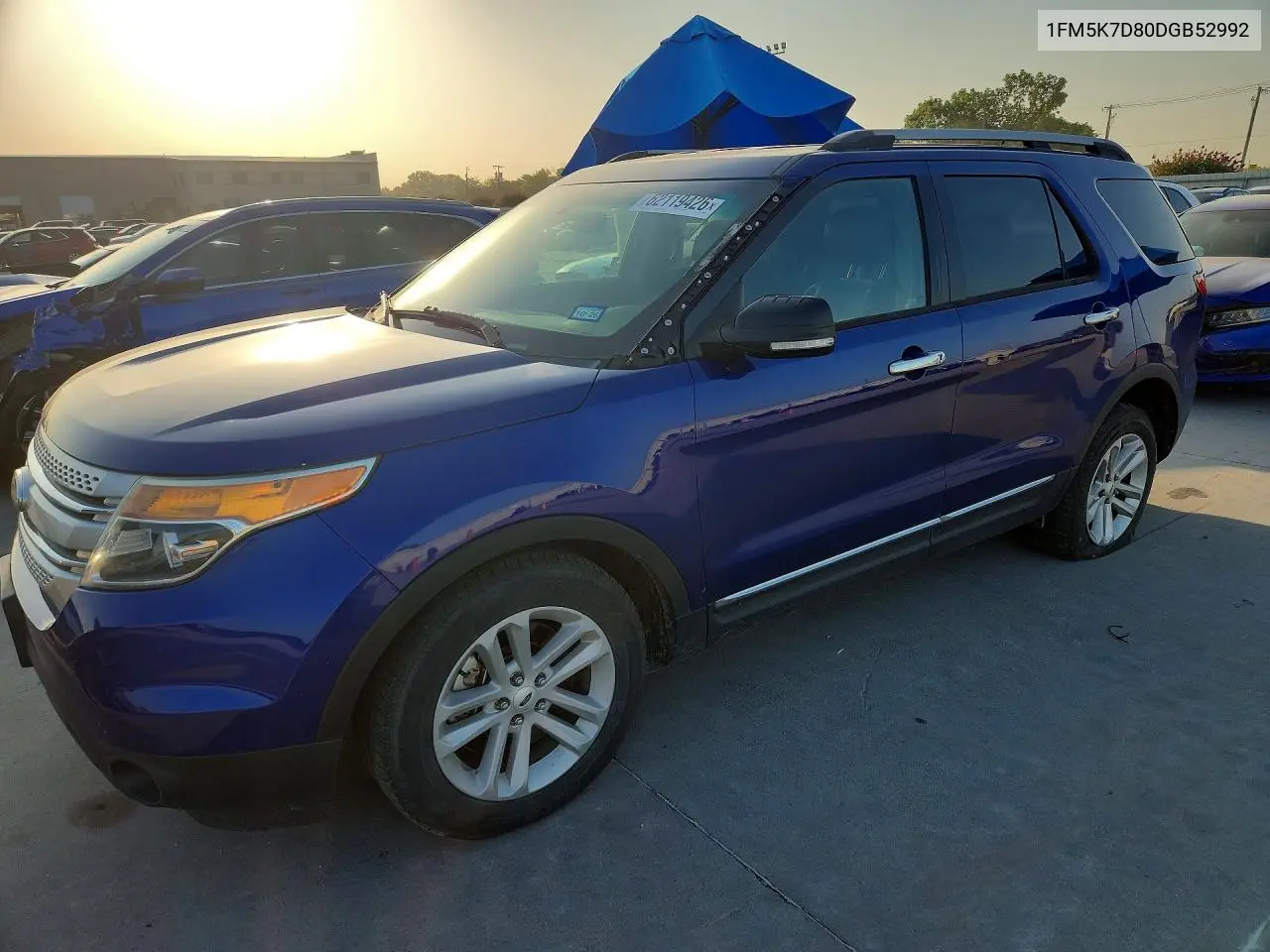 2013 Ford Explorer Xlt VIN: 1FM5K7D80DGB52992 Lot: 62119426
