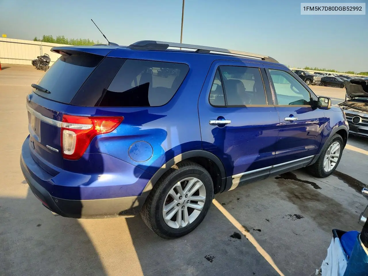 2013 Ford Explorer Xlt VIN: 1FM5K7D80DGB52992 Lot: 62119426