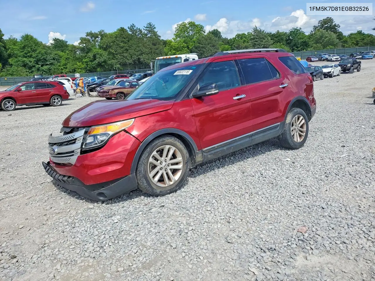 2014 Ford Explorer Xlt VIN: 1FM5K7D81EGB32526 Lot: 56622116