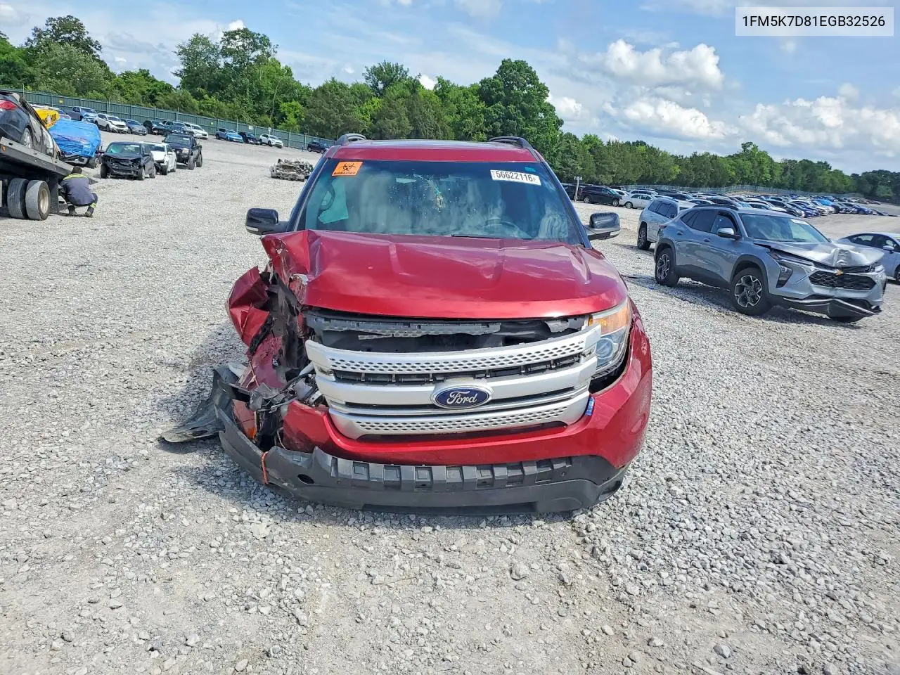 2014 Ford Explorer Xlt VIN: 1FM5K7D81EGB32526 Lot: 56622116