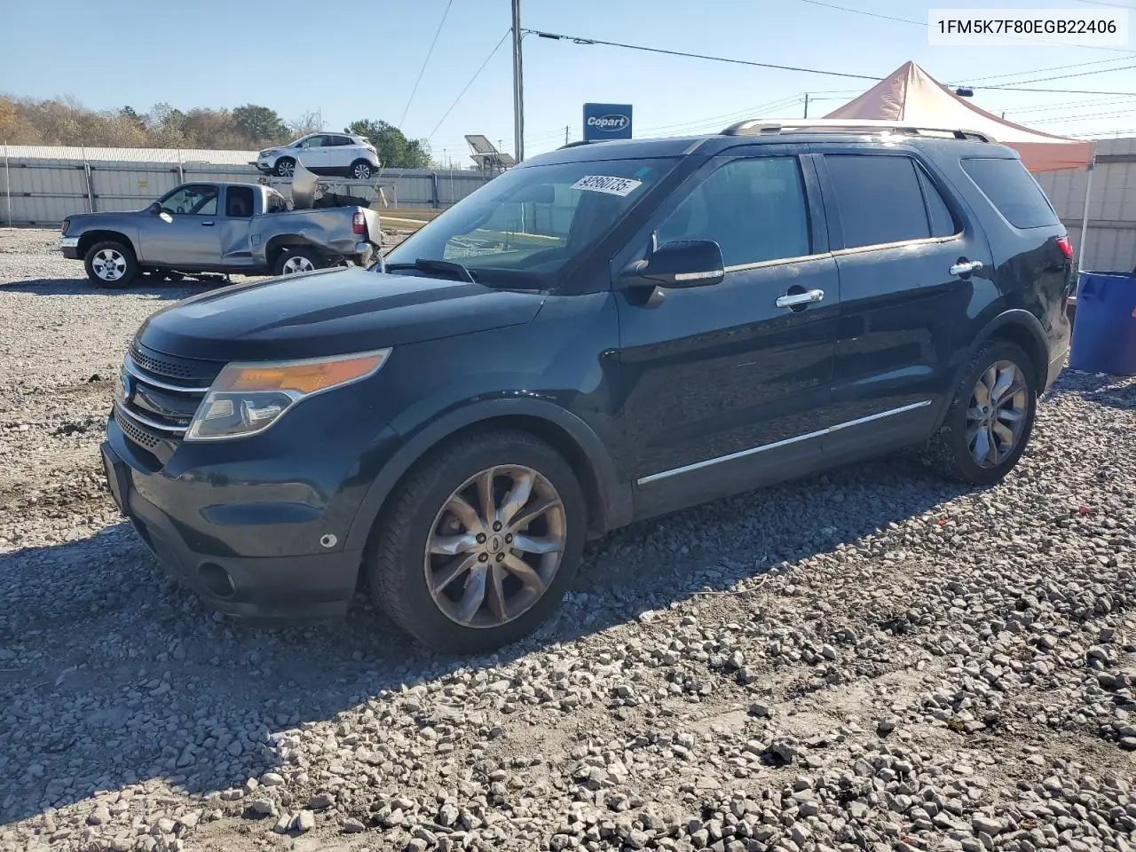 1FM5K7F80EGB22406 2014 Ford Explorer Limited
