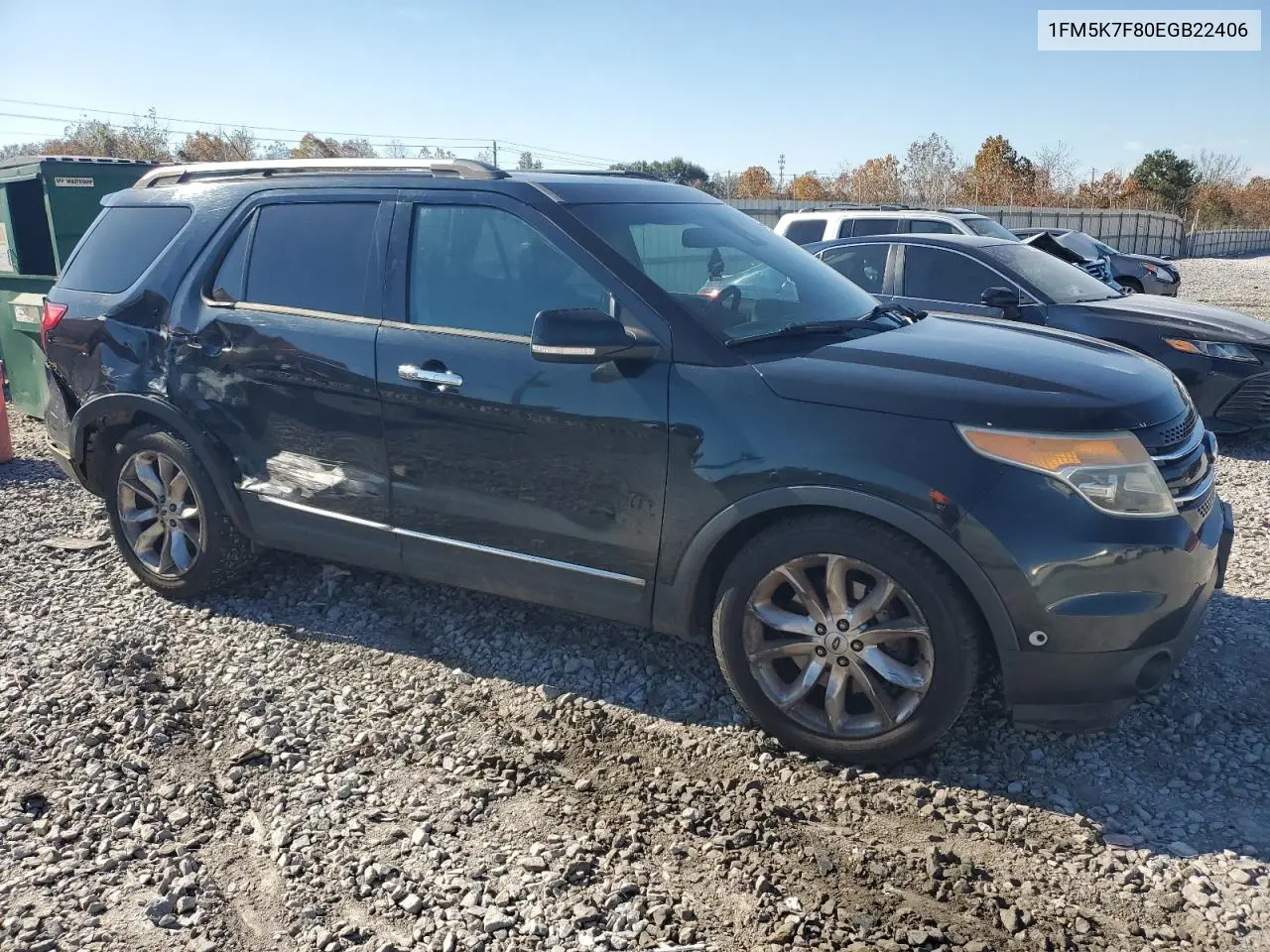 1FM5K7F80EGB22406 2014 Ford Explorer Limited