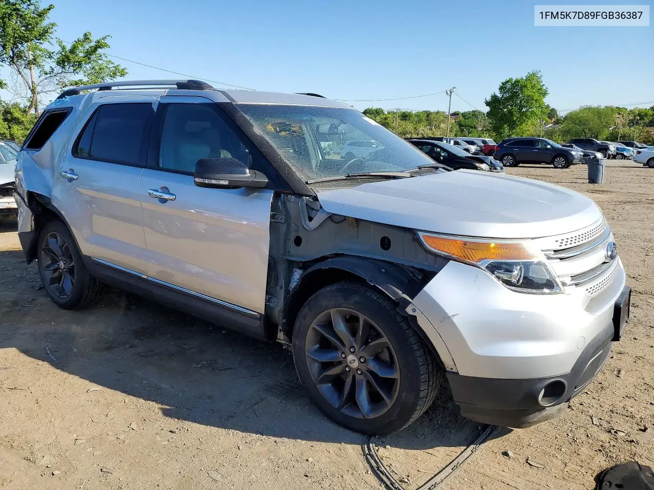1FM5K7D89FGB36387 2015 Ford Explorer Xlt