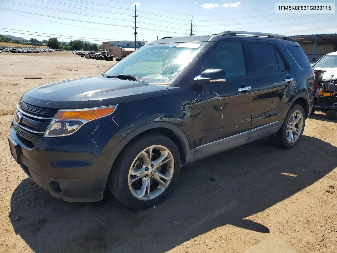 2015 Ford Explorer Limited VIN: 1FM5K8F83FGB33116 Lot: 61180206