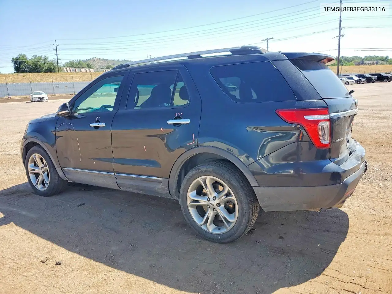 2015 Ford Explorer Limited VIN: 1FM5K8F83FGB33116 Lot: 61180206