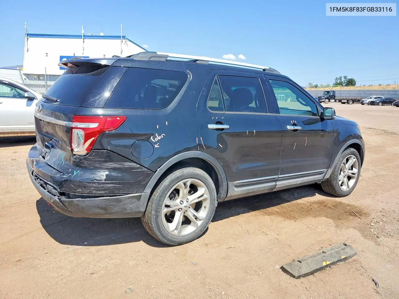 2015 Ford Explorer Limited VIN: 1FM5K8F83FGB33116 Lot: 61180206