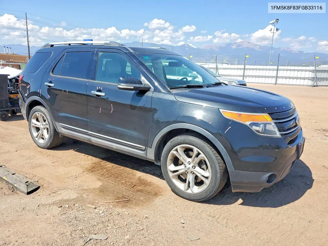 2015 Ford Explorer Limited VIN: 1FM5K8F83FGB33116 Lot: 61180206