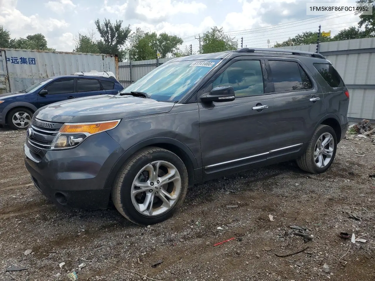 2015 Ford Explorer Limited VIN: 1FM5K8F86FGC14952 Lot: 61341466