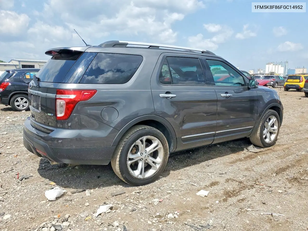 2015 Ford Explorer Limited VIN: 1FM5K8F86FGC14952 Lot: 61341466