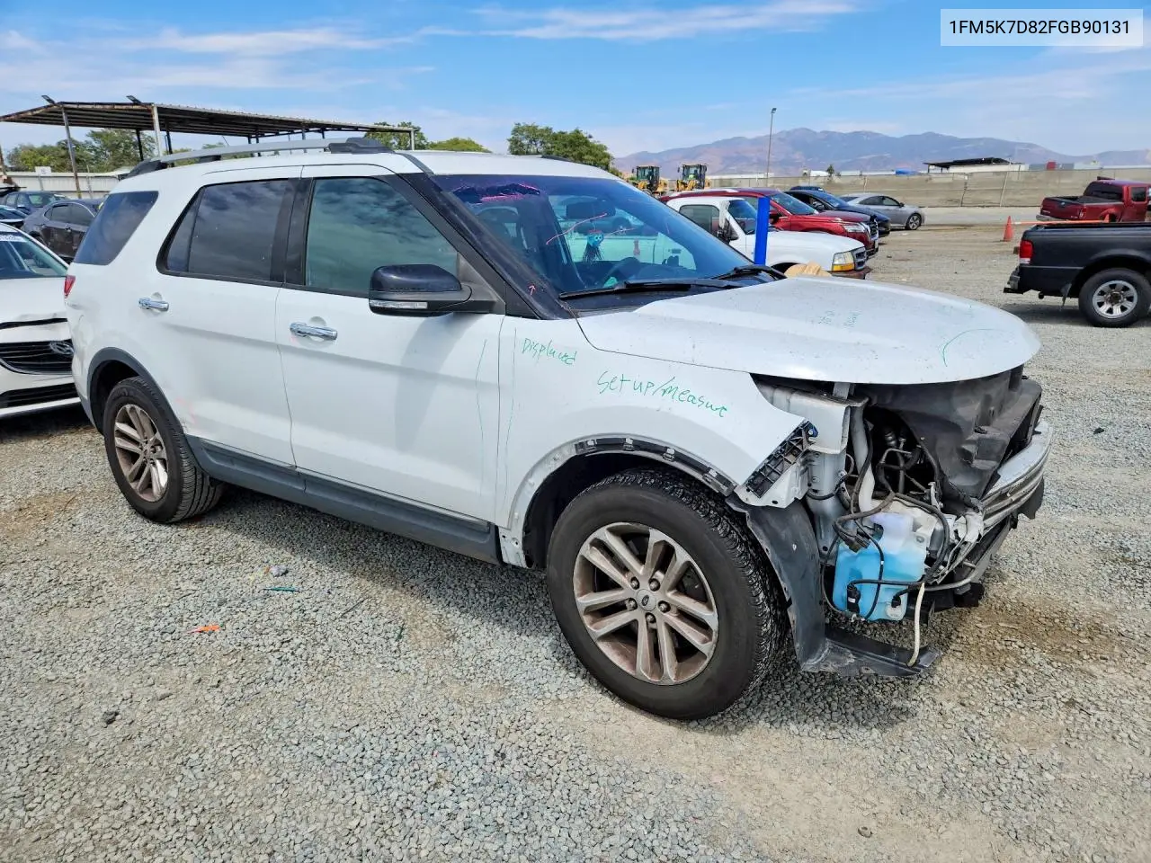 2015 Ford Explorer Xlt VIN: 1FM5K7D82FGB90131 Lot: 61717186
