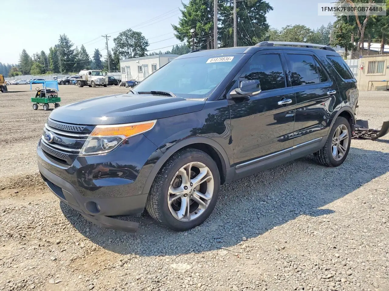 2015 Ford Explorer Limited VIN: 1FM5K7F80FGB74488 Lot: 61879836