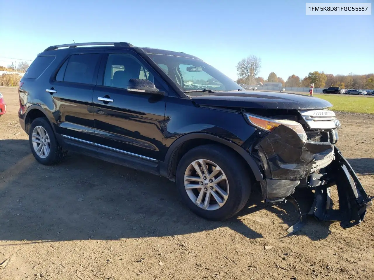 1FM5K8D81FGC55587 2015 Ford Explorer Xlt