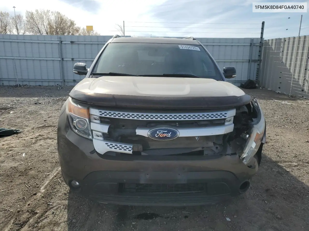 1FM5K8D84FGA40740 2015 Ford Explorer Xlt