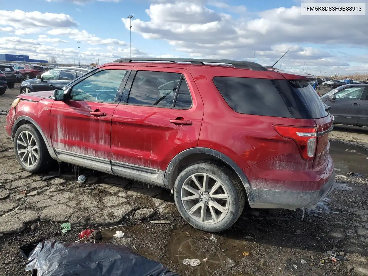 1FM5K8D83FGB88913 2015 Ford Explorer Xlt