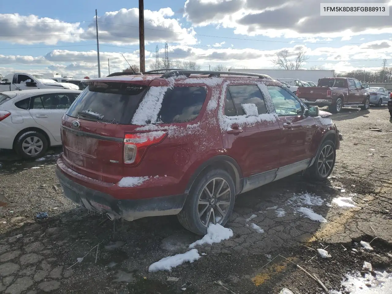 1FM5K8D83FGB88913 2015 Ford Explorer Xlt