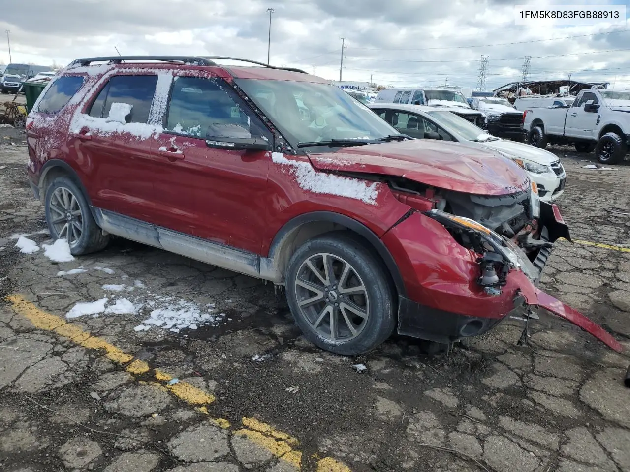 1FM5K8D83FGB88913 2015 Ford Explorer Xlt