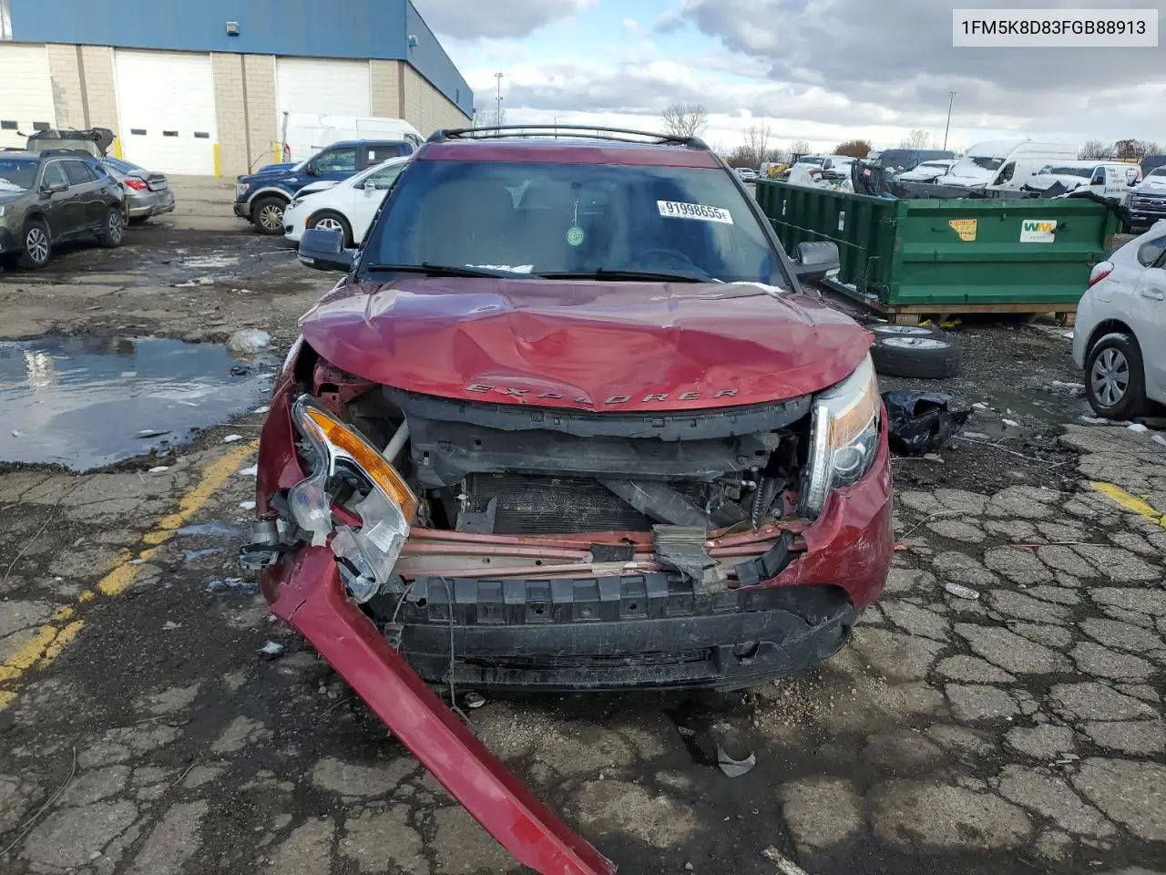 1FM5K8D83FGB88913 2015 Ford Explorer Xlt