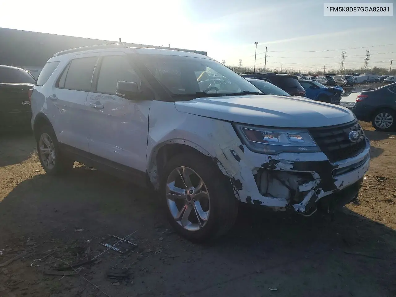 1FM5K8D87GGA82031 2016 Ford Explorer Xlt