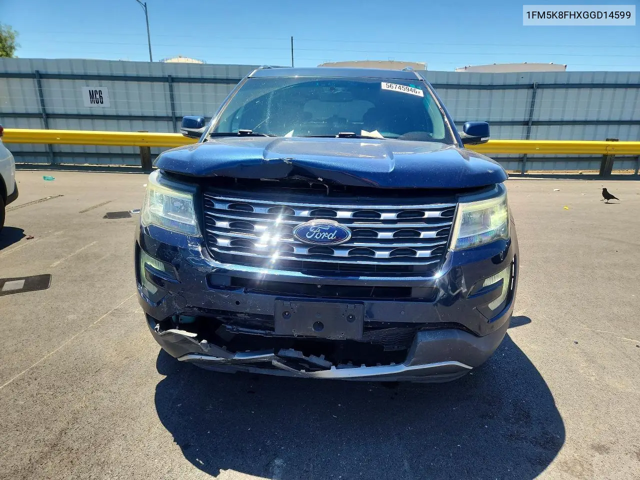 2016 Ford Explorer Limited VIN: 1FM5K8FHXGGD14599 Lot: 56745946