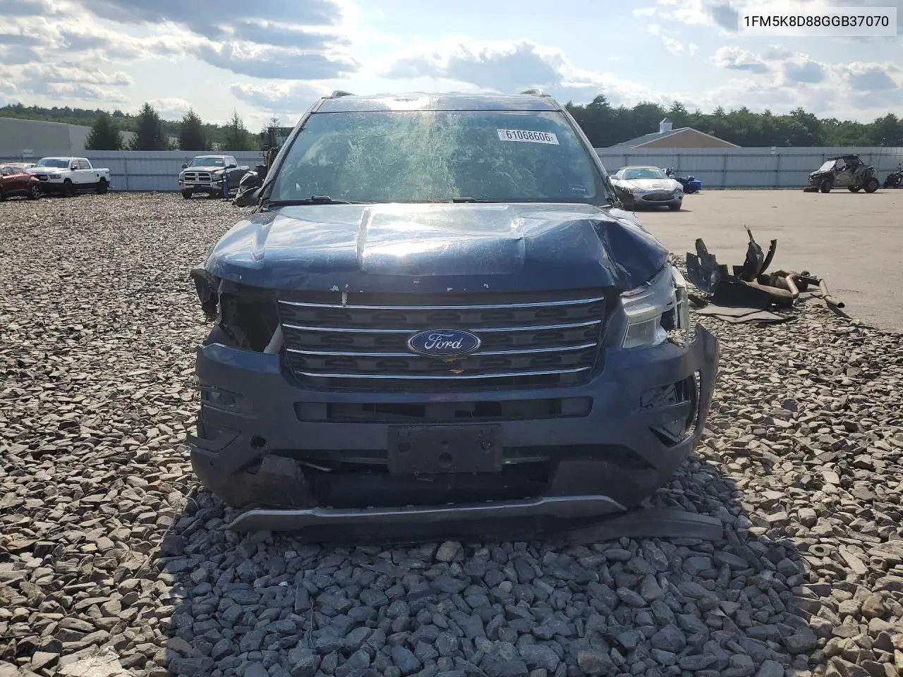 2016 Ford Explorer Xlt VIN: 1FM5K8D88GGB37070 Lot: 61068606
