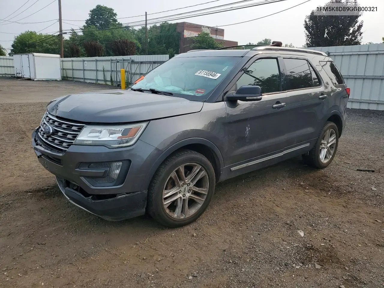 2016 Ford Explorer Xlt VIN: 1FM5K8D89GGB00321 Lot: 61155946