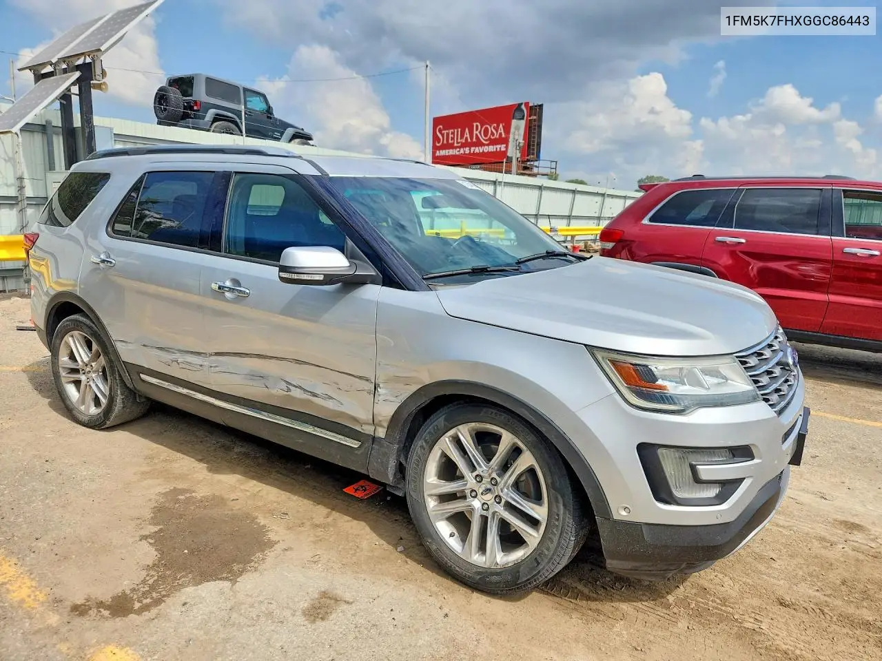 2016 Ford Explorer Limited VIN: 1FM5K7FHXGGC86443 Lot: 61204186