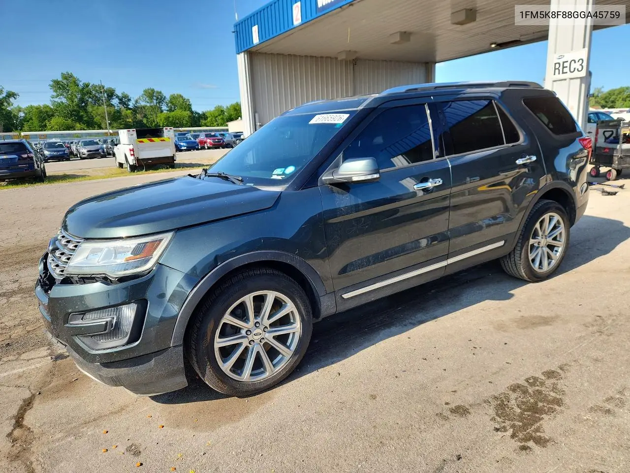2016 Ford Explorer Limited VIN: 1FM5K8F88GGA45759 Lot: 61665926