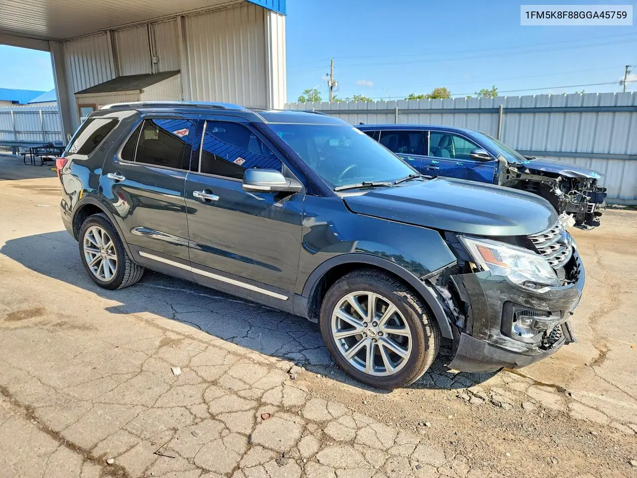2016 Ford Explorer Limited VIN: 1FM5K8F88GGA45759 Lot: 61665926
