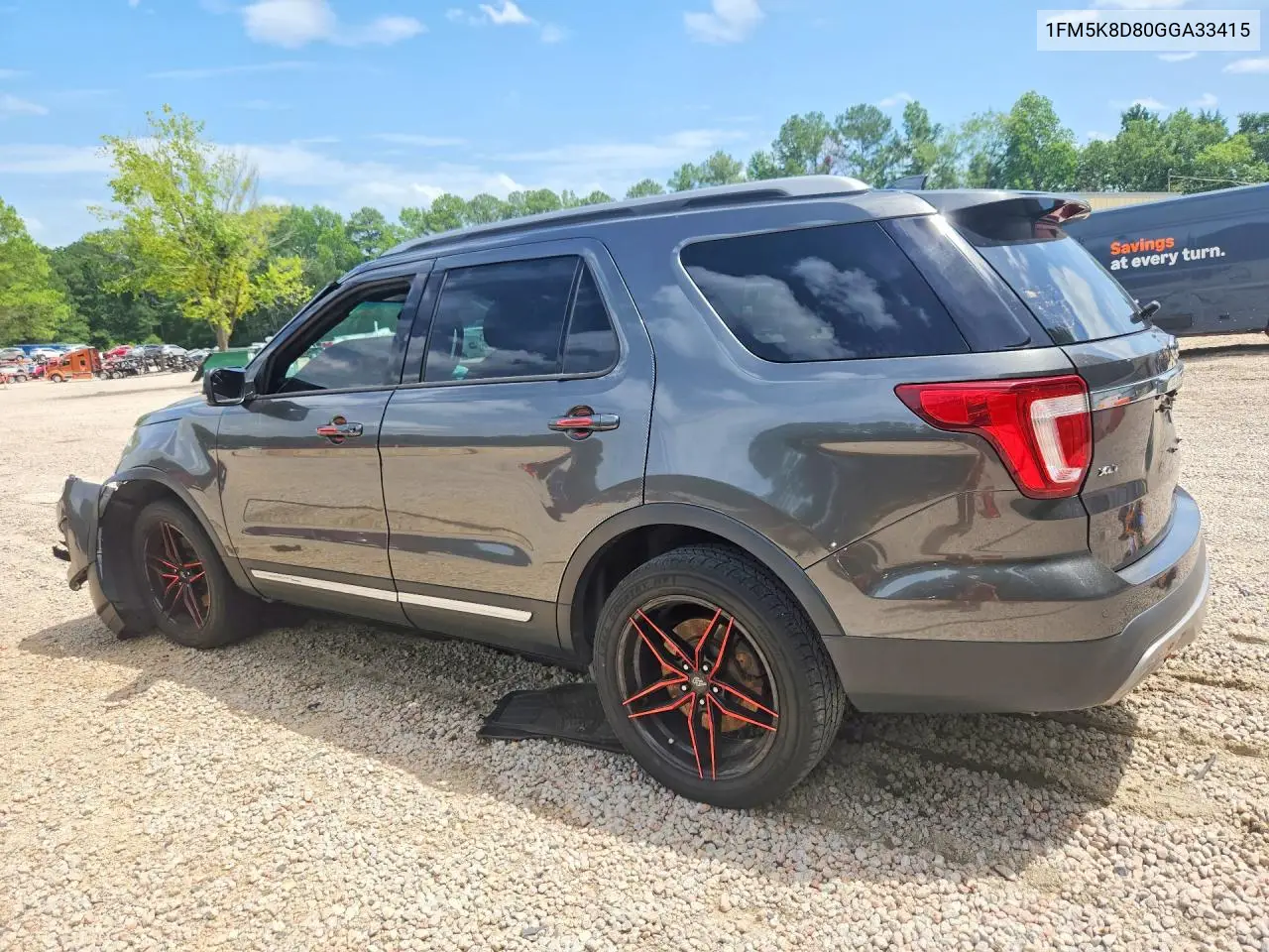 1FM5K8D80GGA33415 2016 Ford Explorer Xlt