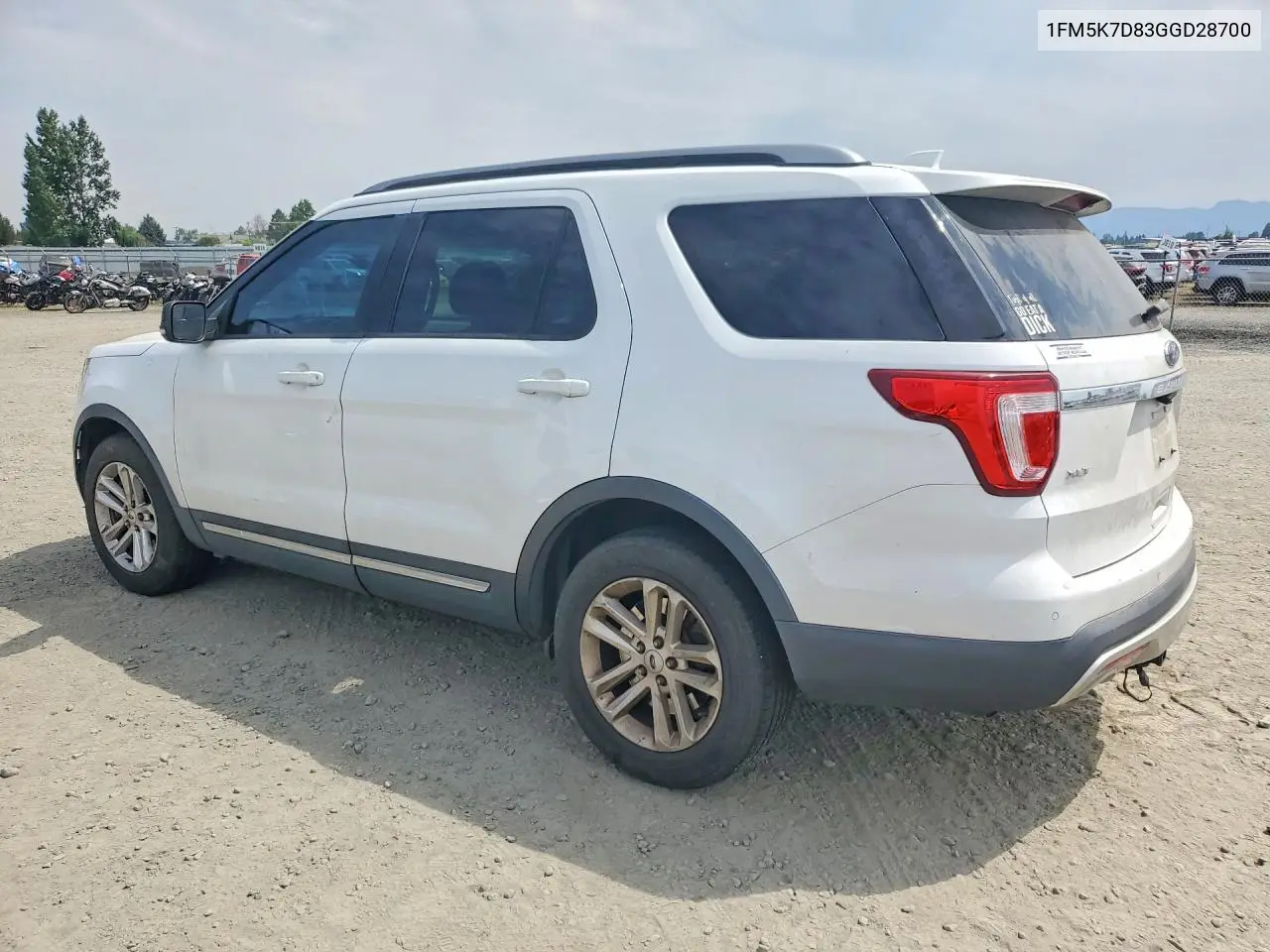 2016 Ford Explorer Xlt VIN: 1FM5K7D83GGD28700 Lot: 61920586