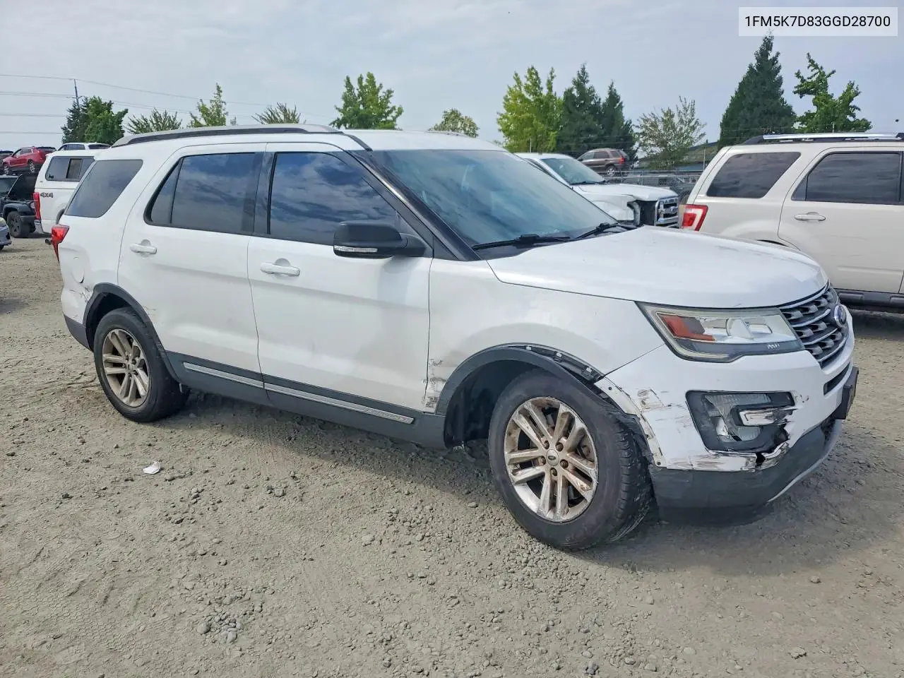 2016 Ford Explorer Xlt VIN: 1FM5K7D83GGD28700 Lot: 61920586