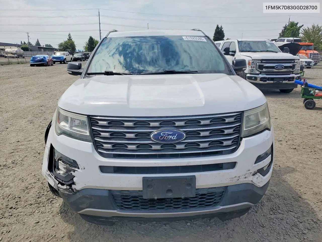 2016 Ford Explorer Xlt VIN: 1FM5K7D83GGD28700 Lot: 61920586