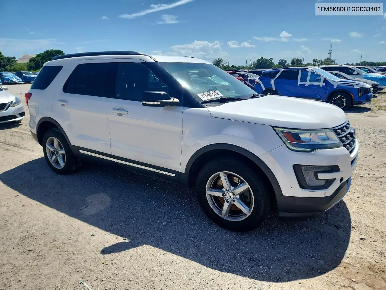 2016 Ford Explorer Xlt VIN: 1FM5K8DH1GGD33402 Lot: 61965826