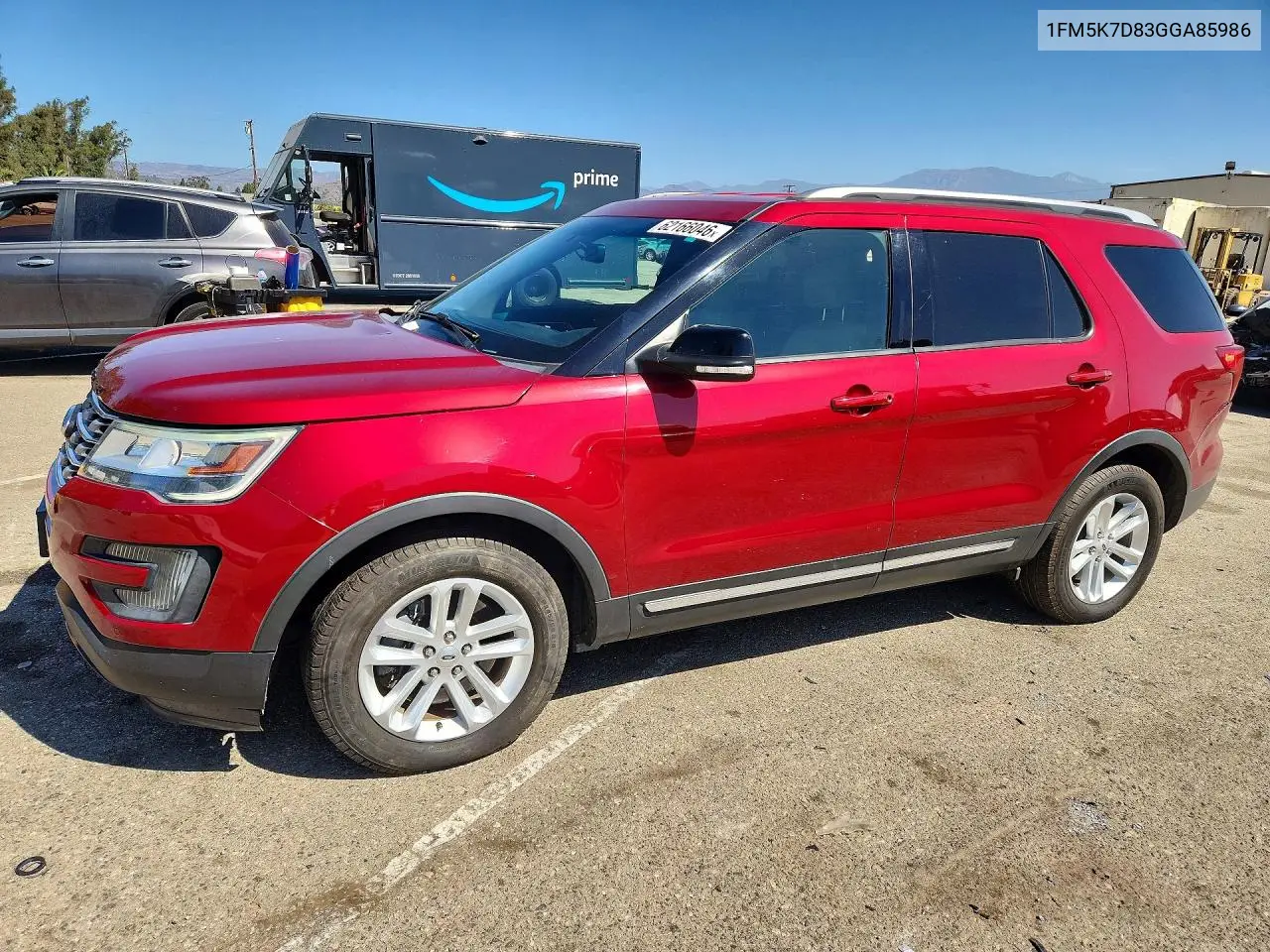 2016 Ford Explorer Xlt VIN: 1FM5K7D83GGA85986 Lot: 62166046