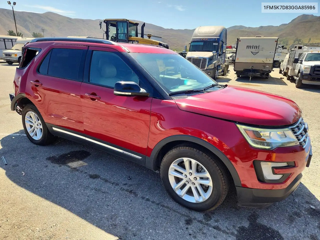 2016 Ford Explorer Xlt VIN: 1FM5K7D83GGA85986 Lot: 62166046
