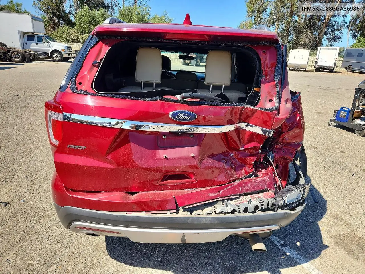 2016 Ford Explorer Xlt VIN: 1FM5K7D83GGA85986 Lot: 62166046