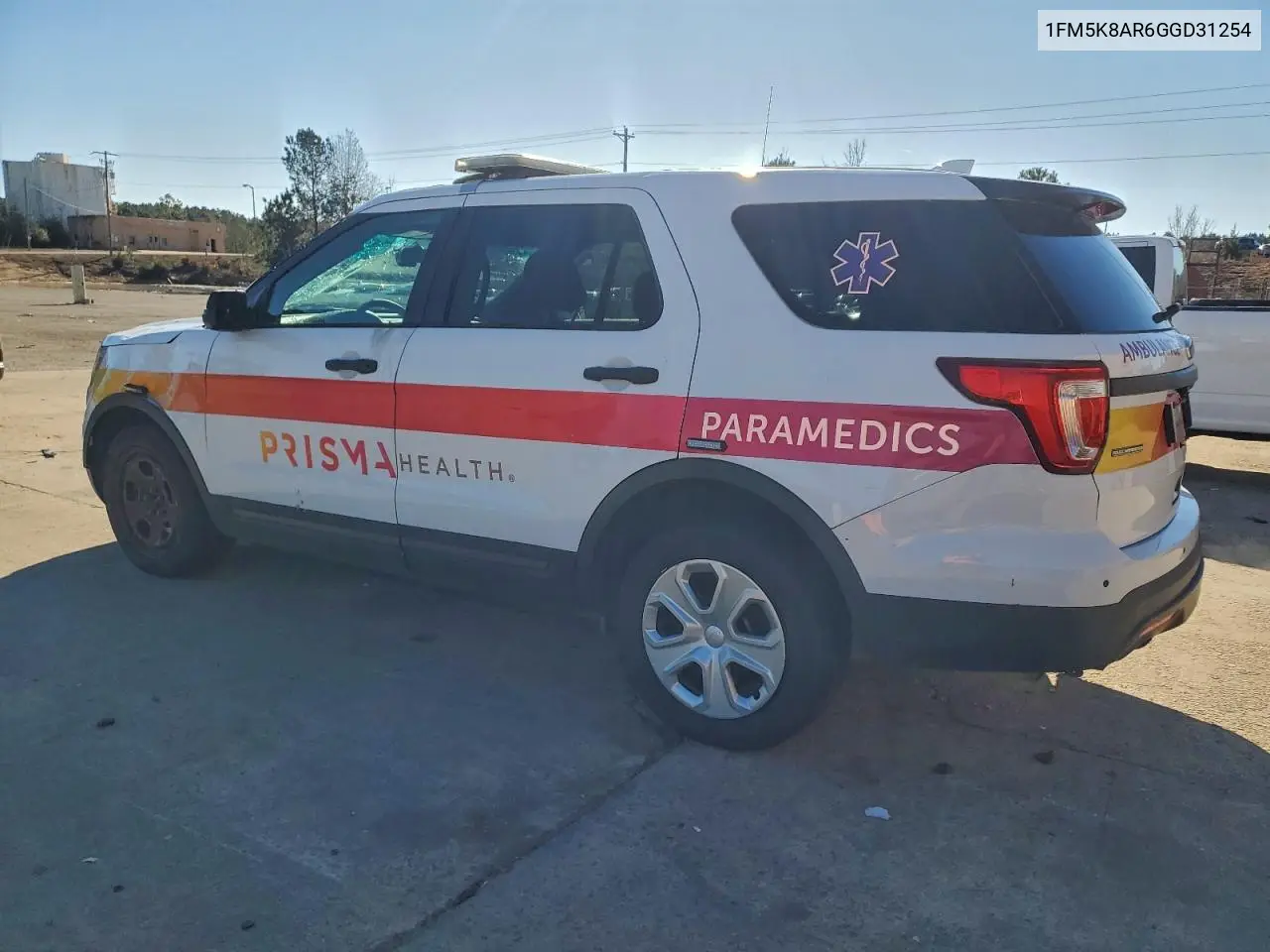 1FM5K8AR6GGD31254 2016 Ford Explorer Police Interceptor