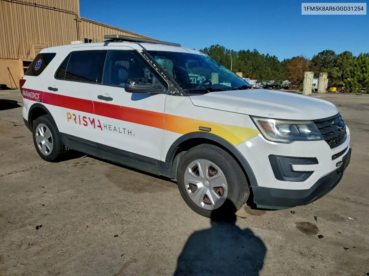 1FM5K8AR6GGD31254 2016 Ford Explorer Police Interceptor