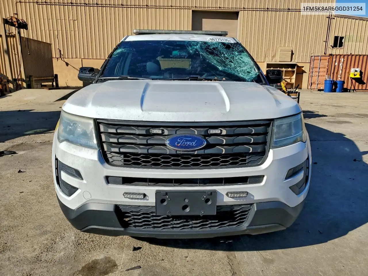 1FM5K8AR6GGD31254 2016 Ford Explorer Police Interceptor
