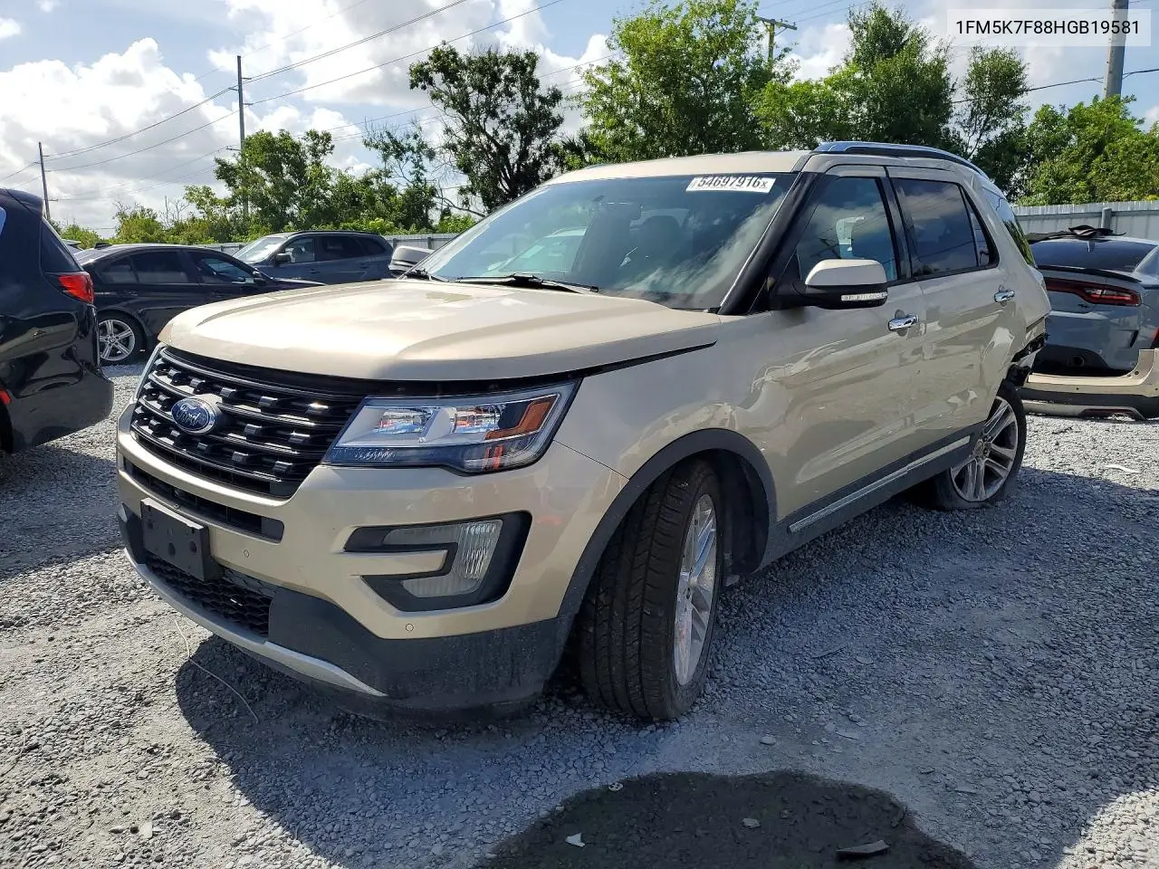 1FM5K7F88HGB19581 2017 Ford Explorer Limited