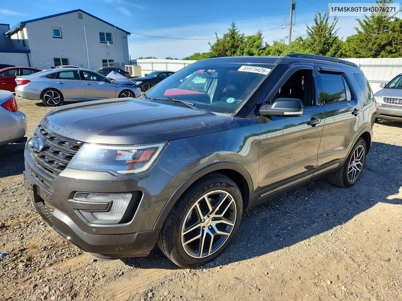2017 Ford Explorer Sport VIN: 1FM5K8GT5HGD76271 Lot: 55975426