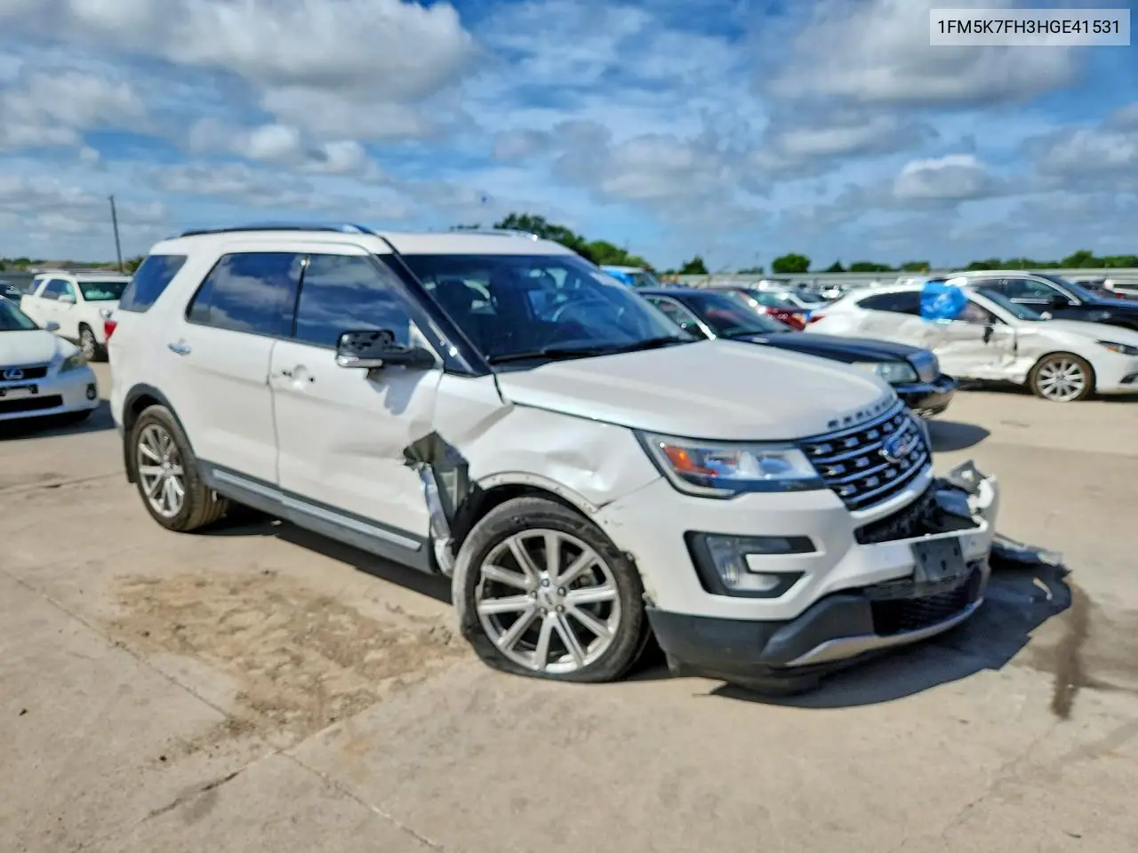 2017 Ford Explorer Limited VIN: 1FM5K7FH3HGE41531 Lot: 57082576